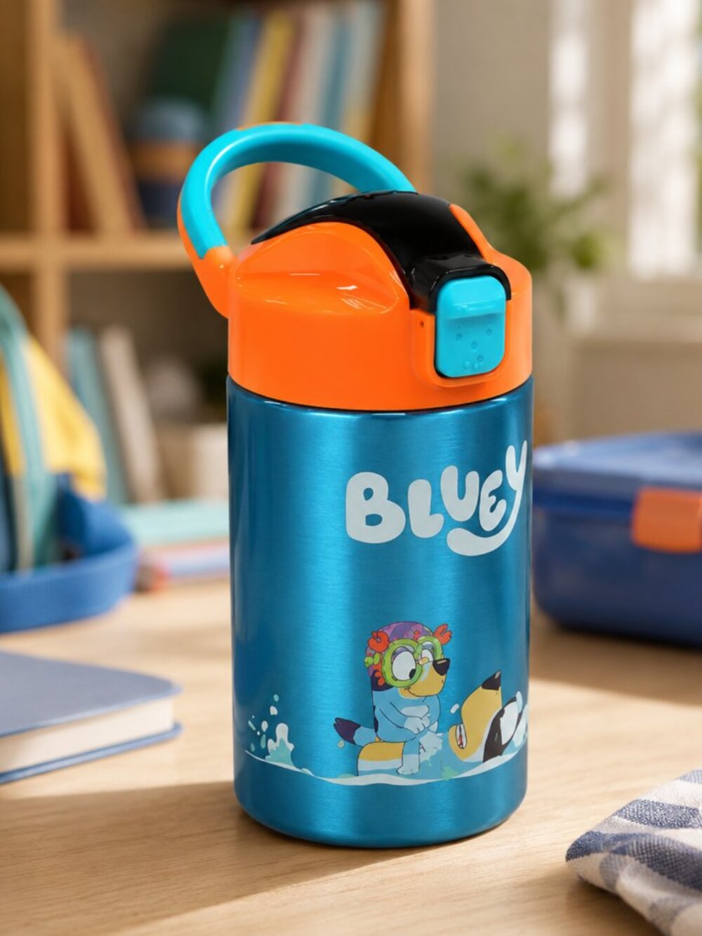 Bluey 14oz Stainless Steel Double Wall Valiant Bottle Zak Designs Leak Proof